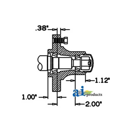 A & I Products Hub & Spindle Assy. (4 Bolt) 8" x8" x6" A-HS150045